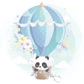 温馨浪漫儿童插画