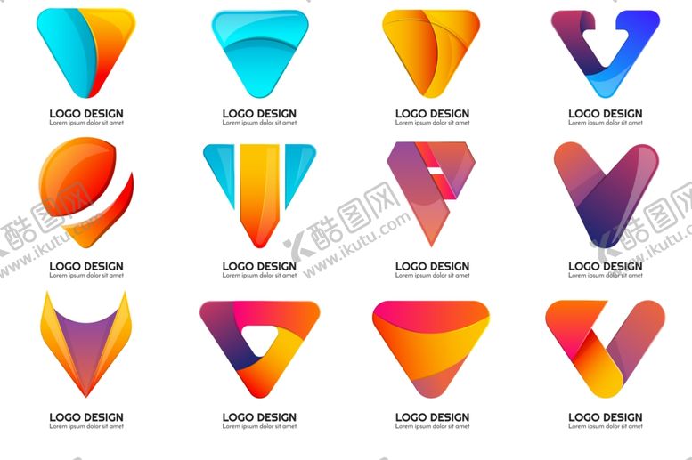 编号：22008804291352279771【酷图网】源文件下载-多彩立体几何图形设计