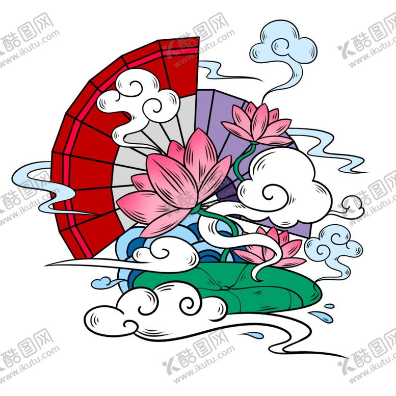 编号：80595505141449394431【酷图网】源文件下载-中国风国潮手绘装饰元素