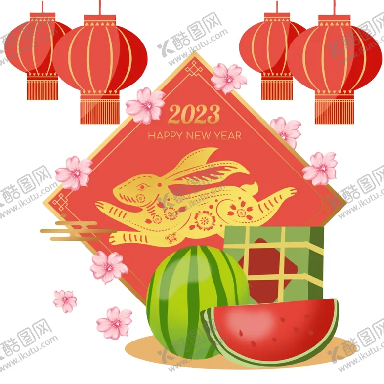 编号：30198112132158145143【酷图网】源文件下载-2023兔年新年素材