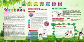 小清新简约夏季健康教育宣传栏