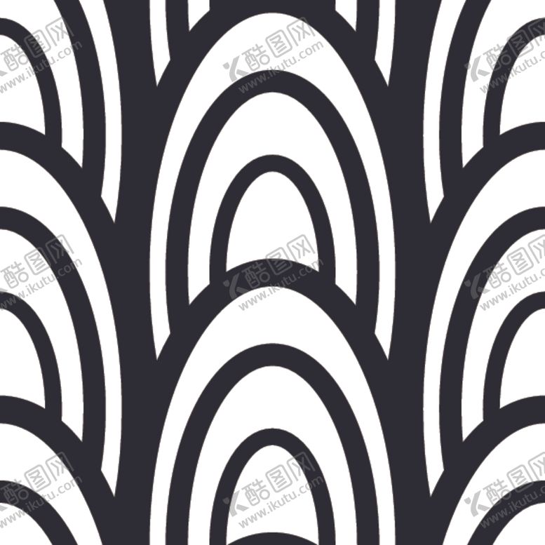 编号：90843510010950372121【酷图网】源文件下载-黑白简约花纹图案设计