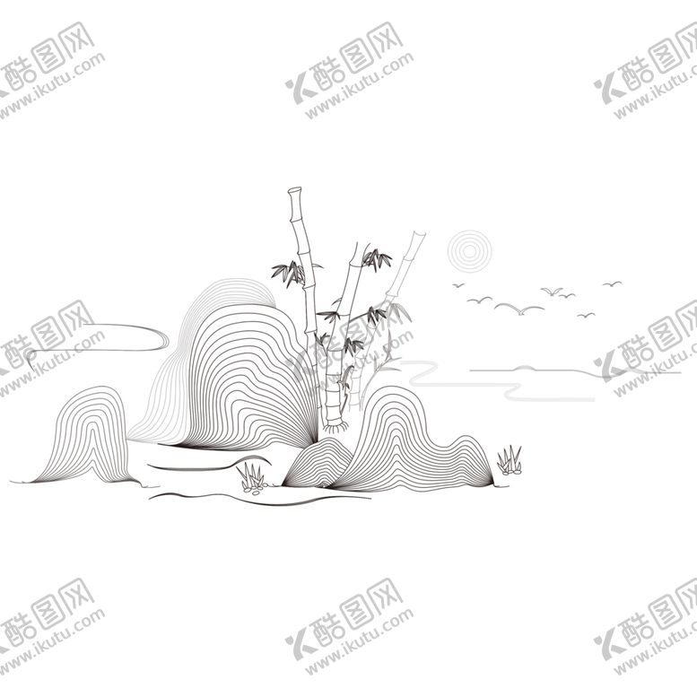 编号：47986810120823183366【酷图网】源文件下载-意境山水-线条