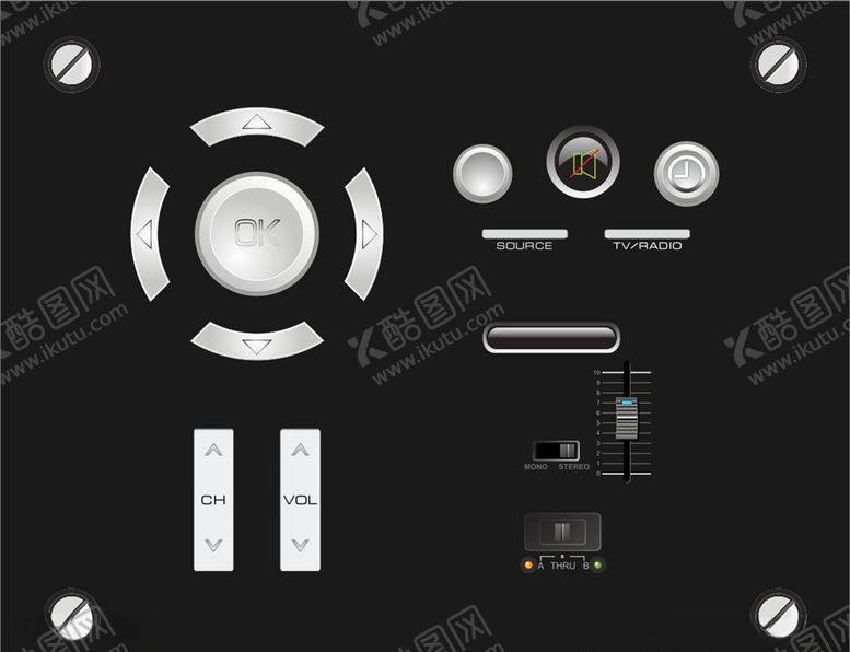 编号：58366110022345087528【酷图网】源文件下载-矢量写实按钮