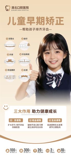 儿童早期矫正科普海报