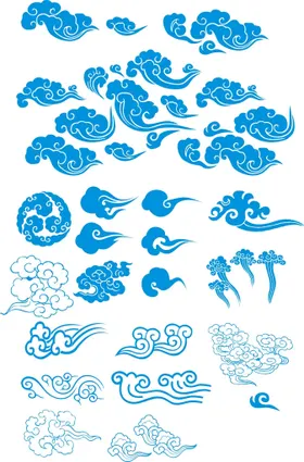 祥云古典纹包装花纹水纹中国纹样