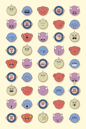 多彩卡通图案背景