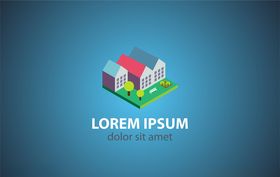 卡通房子logo图形