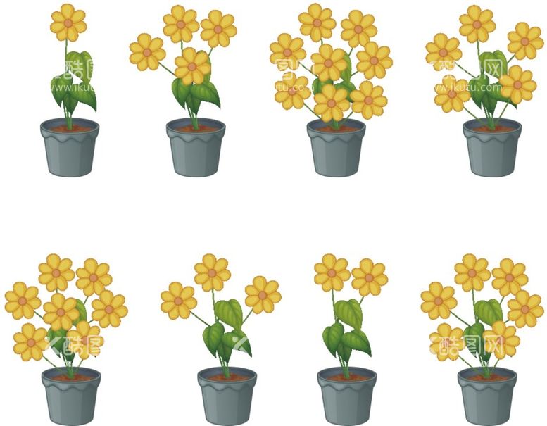 编号：17325412250631142907【酷图网】源文件下载-卡通花盆