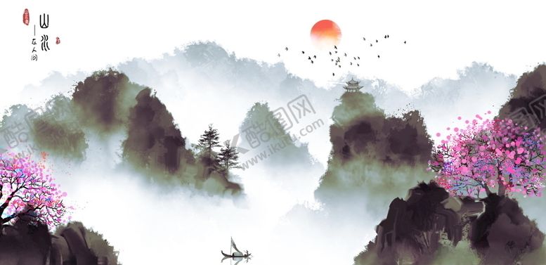 编号：95878904301823011090【酷图网】源文件下载-中国风山水背景