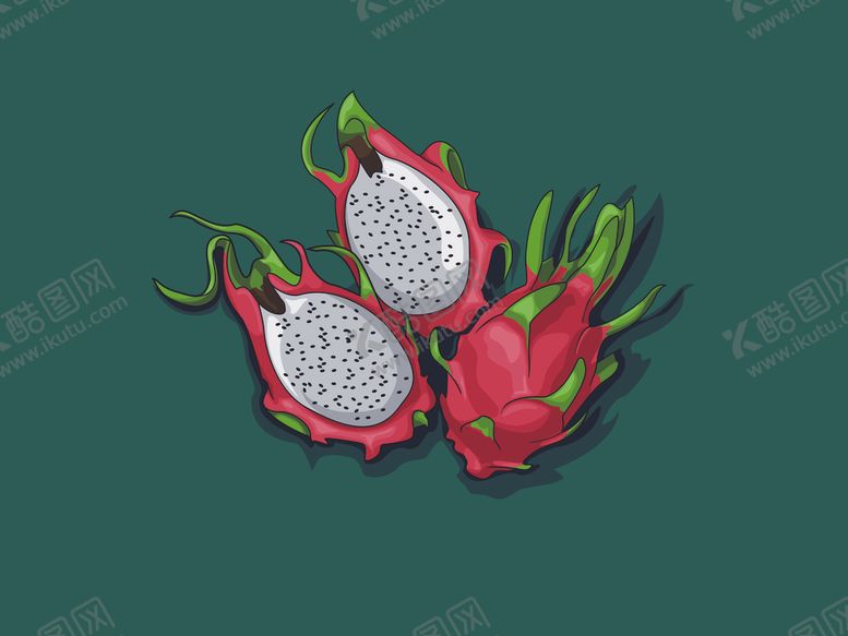 编号：78390710050545427341【酷图网】源文件下载-火龙果矢量图案