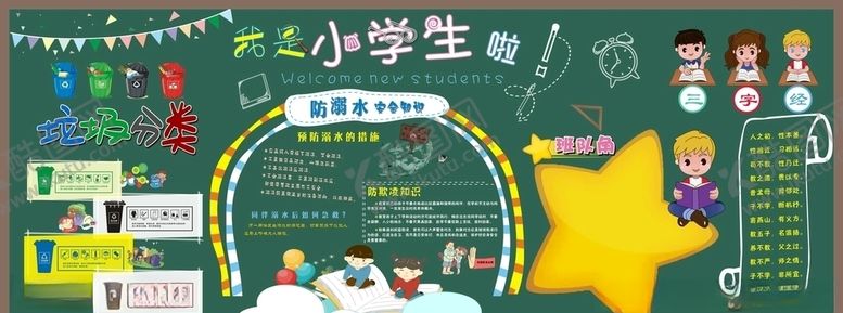 编号：55878509141619154524【酷图网】源文件下载-垃圾分类黑板报