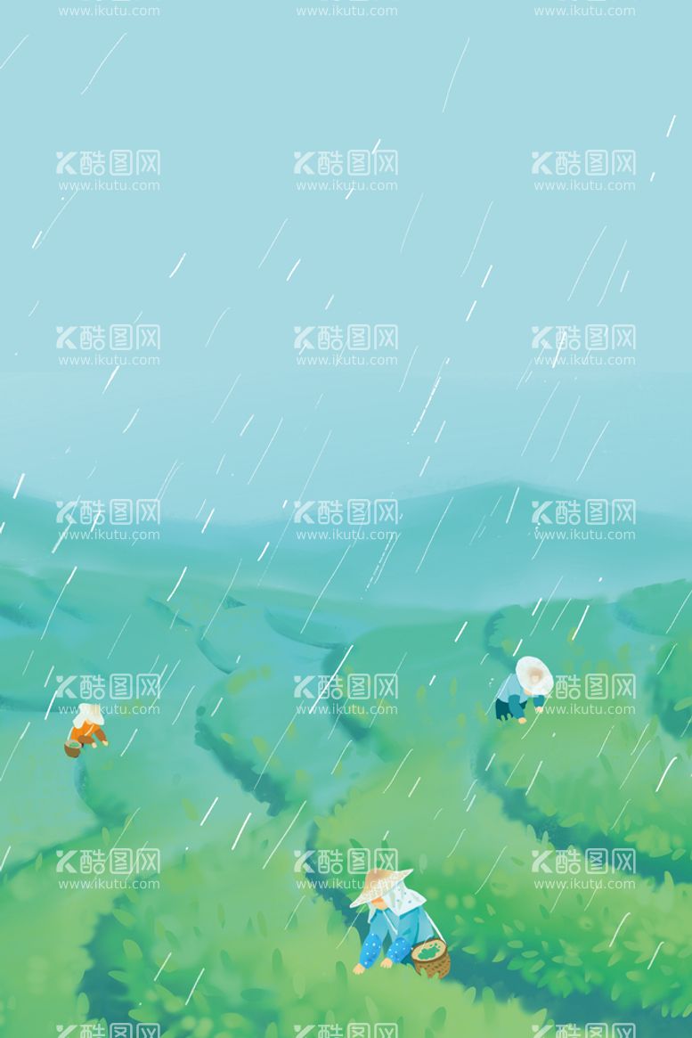 编号：04372909241159096598【酷图网】源文件下载-谷雨海报PSD素材