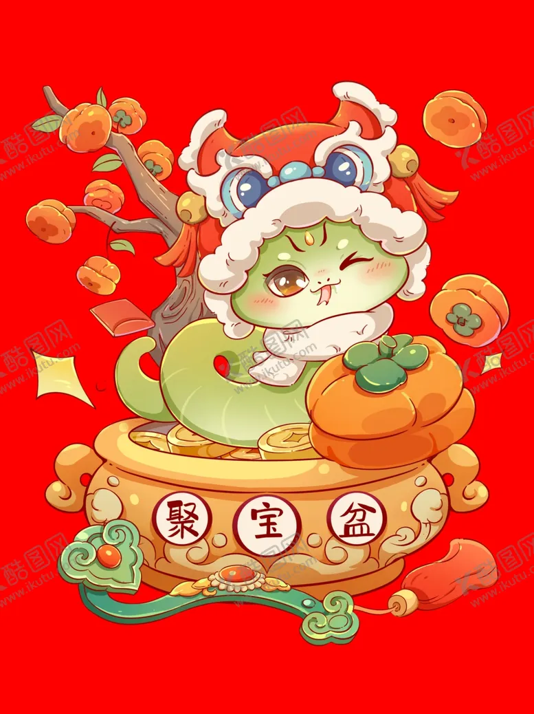 编号：67742001142012438089【酷图网】源文件下载-蛇年插画