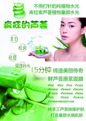 芦荟背景墙海报