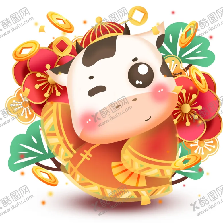 编号：75164306280628053716【酷图网】源文件下载-2021金牛送福牛年