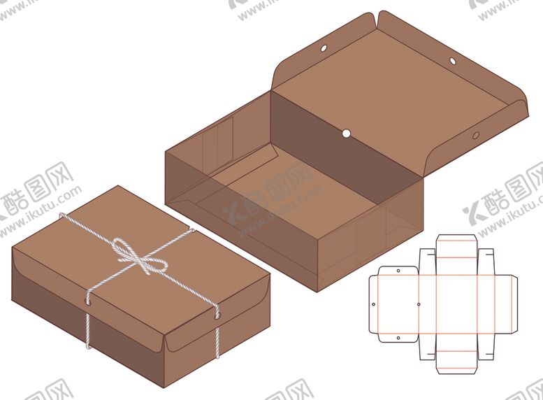 编号：65831610031751359538【酷图网】源文件下载-礼品包装盒刀模图