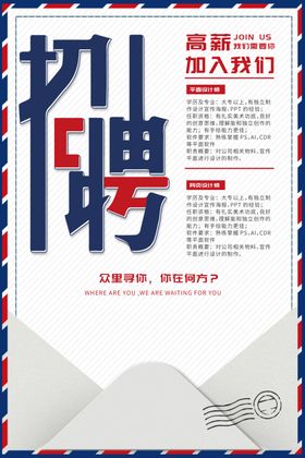招聘高薪诚海报展板