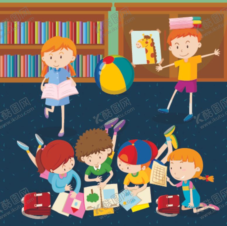 编号：81824007052324131060【酷图网】源文件下载-卡通学生插画