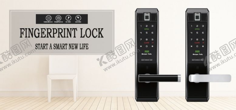 编号：88308009230323112535【酷图网】源文件下载-智能锁海报展示