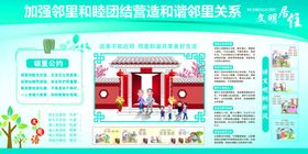 社区文明礼仪文化墙展板CMYK