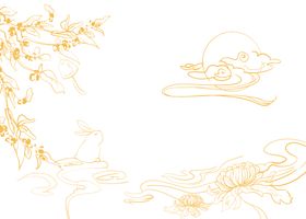 中秋节日复古传统背景素材