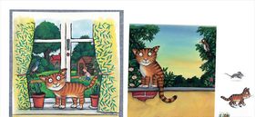 手绘卡通猫