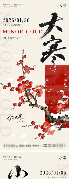 大寒小寒地产朋友圈海报