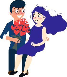 立体花卉背景情人节素材情人节元素