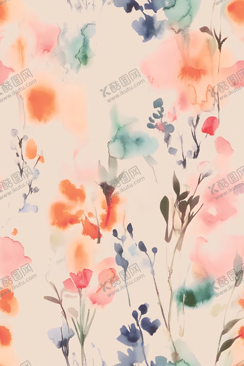编号：29851607011033514741【酷图网】源文件下载-梦幻花卉图案背景