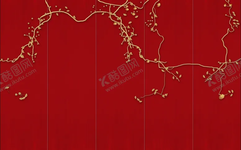 编号：32894805011423293462【酷图网】源文件下载-故宫红中国红花卉中式背景