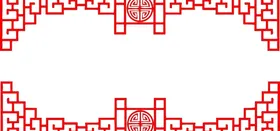 中国风花纹花边边框素材