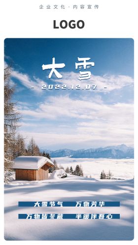 编号：45760310010425143418【酷图网】源文件下载-大雪节气企业宣传海报