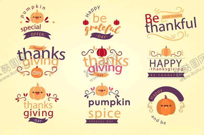 编号：74667203312148407031【酷图网】源文件下载-感恩节主题装饰图标集