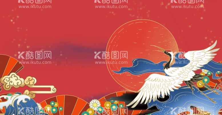 编号：10852211270623159107【酷图网】源文件下载-手绘国潮风展板背景