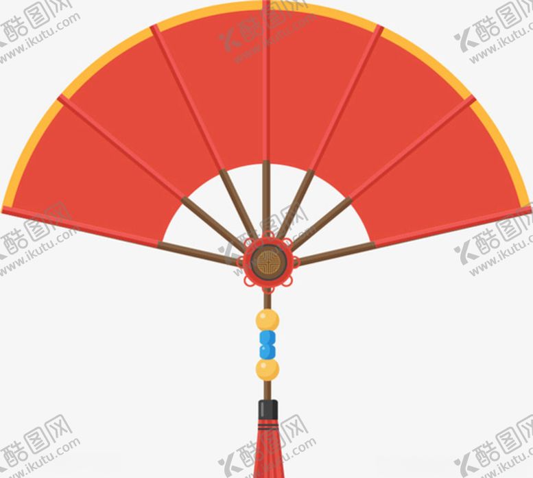 国潮中国风扇子图案装饰元素古典