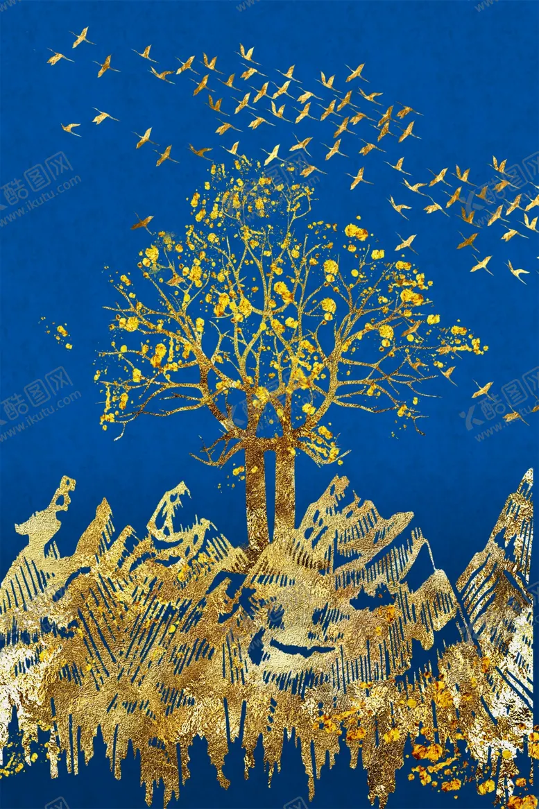 编号：20295504290712252483【酷图网】源文件下载-抽象装饰画晶瓷画玄关画