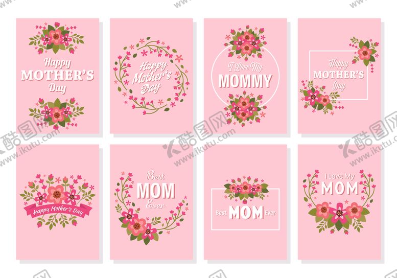 编号：54743104152146057156【酷图网】源文件下载-粉色花卉花环