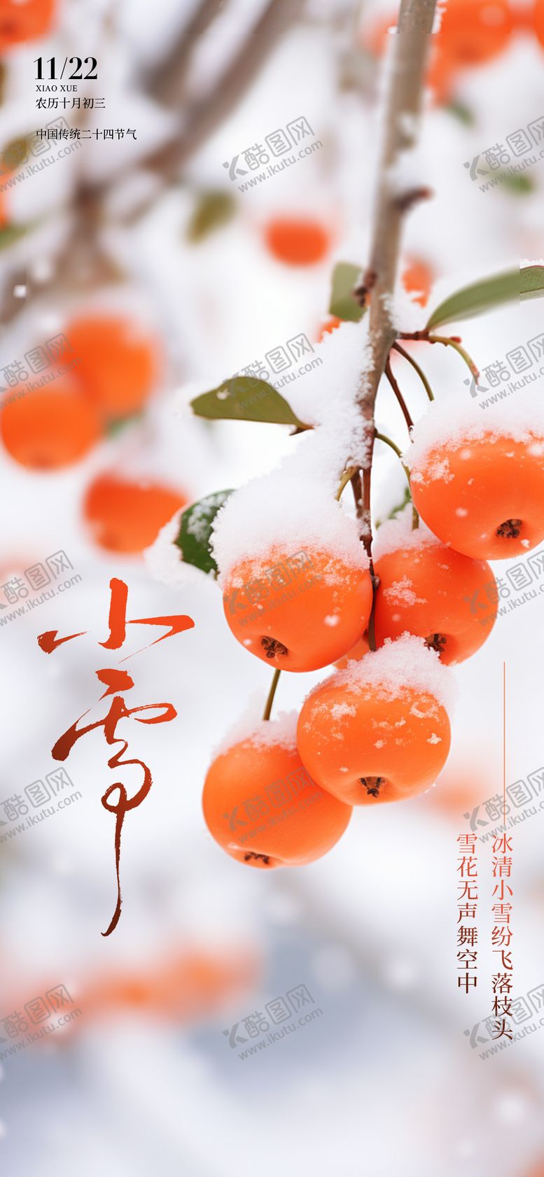 编号：66732711150129126649【酷图网】源文件下载-小雪海报 