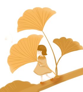 秋天银杏叶