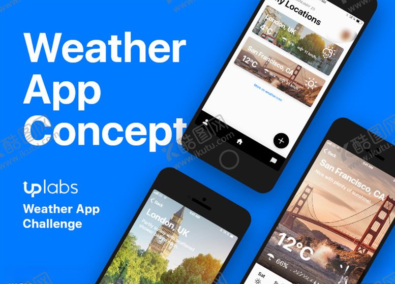 编号：20932309261328566016【酷图网】源文件下载-xd天气白色UI设计首页展示页