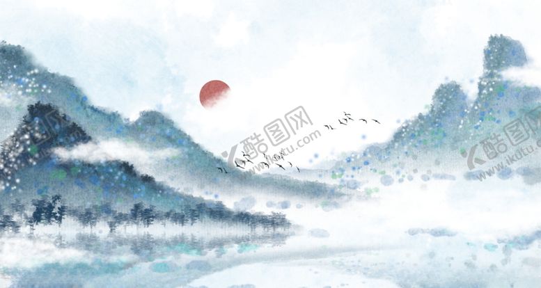 编号：13560605021556067692【酷图网】源文件下载-中国风山水背景