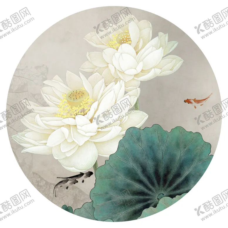 编号：62581710032205576493【酷图网】源文件下载-新中式圆形装饰画