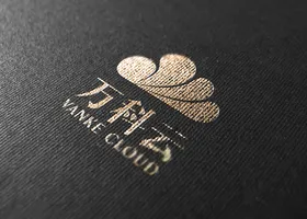 标志样机淡彩效果高档水彩纹理
