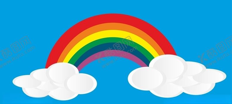 编号：56120910051120154526【酷图网】源文件下载-云和彩虹矢量素材