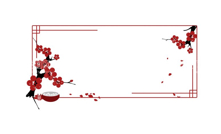 编号：94351609170220100864【酷图网】源文件下载-梅花边框