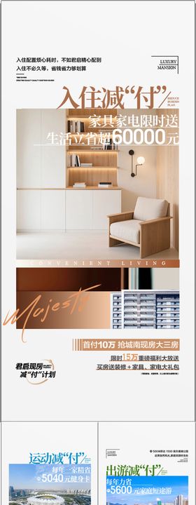 入住运动出行旅游减负户型地段卖点海报