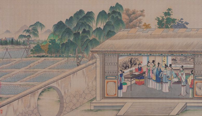 编号：54044407041705196579【酷图网】源文件下载-红楼梦场景精美工笔画