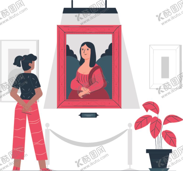 编号：32490010061113534118【酷图网】源文件下载-美术画展场景插画设计