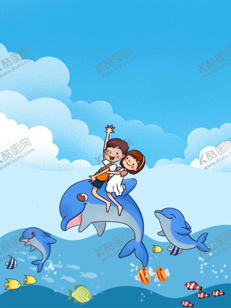 编号：54718510071138397997【酷图网】源文件下载-卡通海豚